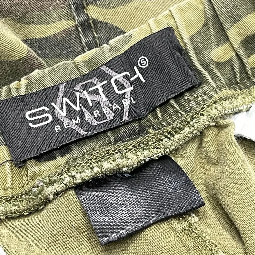 switch Remarkabl Jogger Pants Mens Size S Green Camo Camouflage Drawstring